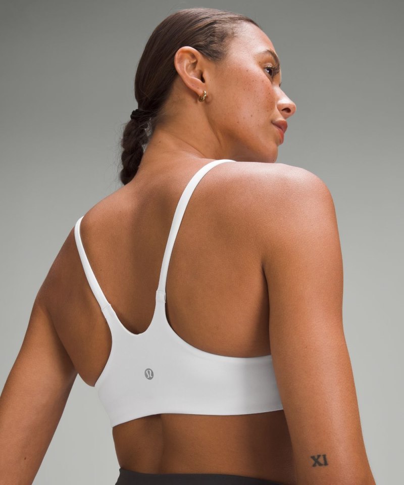 Lululemon Wunder Train Strappy Racer Bra *Light Support, A / B Cup White Online Outlet Sale