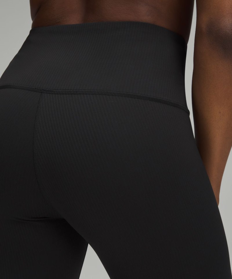 Lululemon Wunder Train High-Rise Ribbed Tight 25" Black Online Outlet Sale
