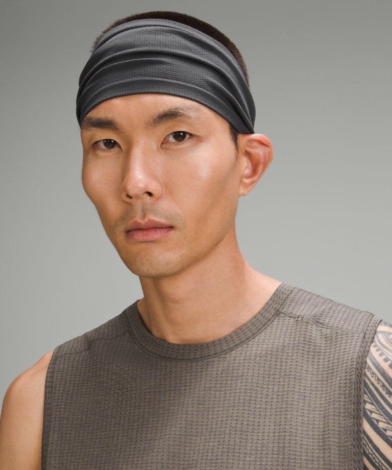 Lululemon Men's Metal Vent Tech Wide Headband Black / Graphite Grey (not available) Online Outlet Sale