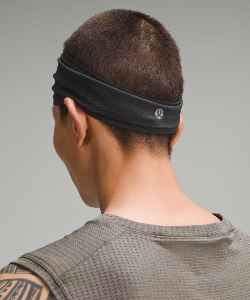 Lululemon Men's Metal Vent Tech Wide Headband Black / Graphite Grey (not available) Online Outlet Sale