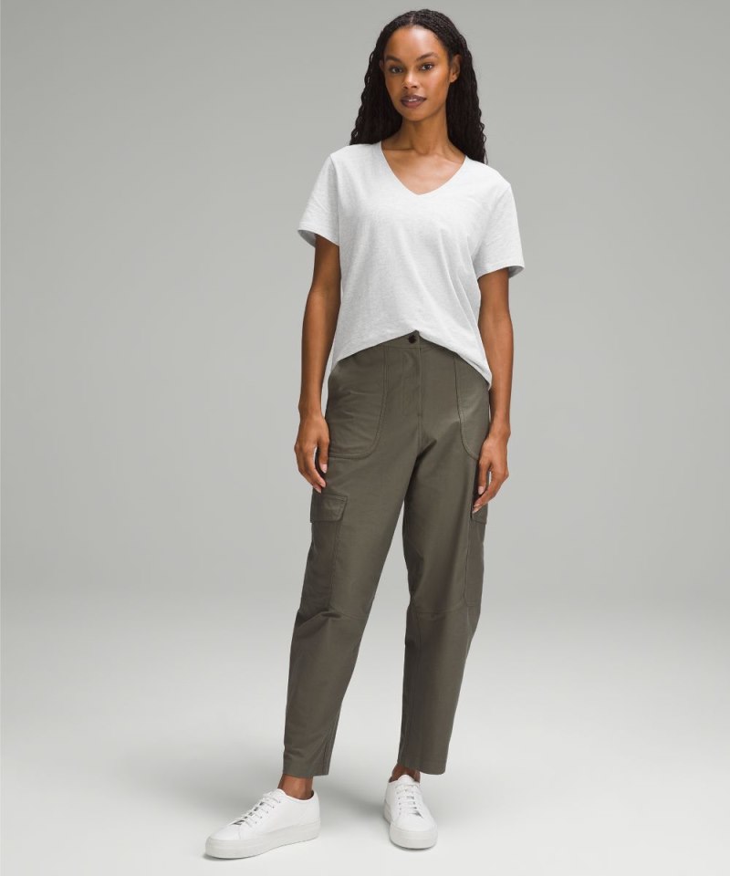 Lululemon Love V-Neck T-Shirt Heathered Core Ultra Light Grey Online Outlet Sale