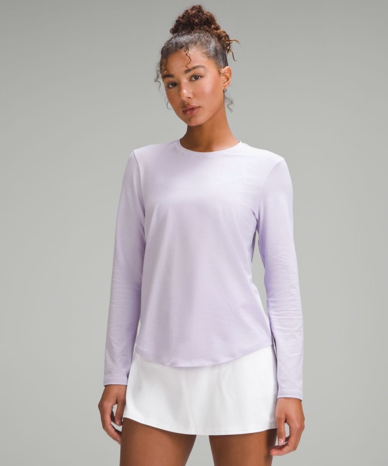 Lululemon Love Long-Sleeve Shirt Lilac Ether Online Outlet Sale