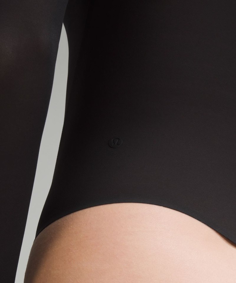 Lululemon Nulu Mesh Long-Sleeve Crewneck Bodysuit Black Online Outlet Sale