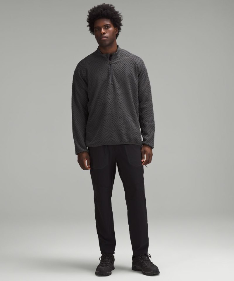 Lululemon Textured Fleece Hiking Half Zip Graphite Grey Online Outlet Sale