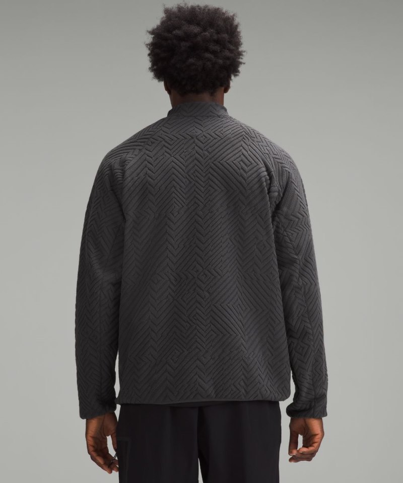 Lululemon Textured Fleece Hiking Half Zip Graphite Grey Online Outlet Sale