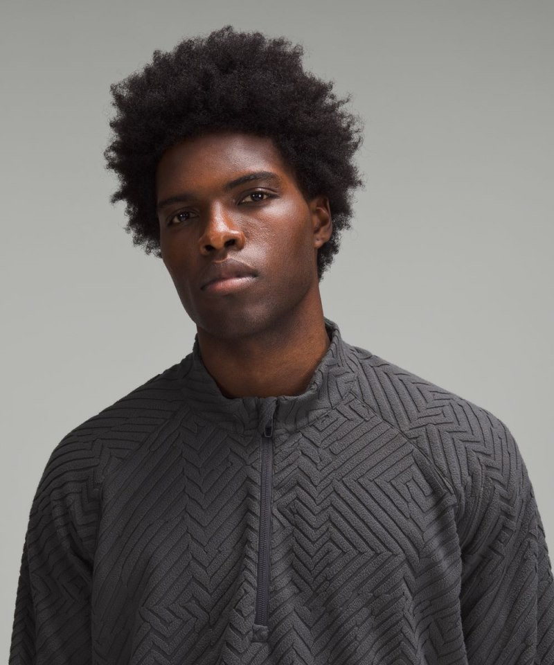 Lululemon Textured Fleece Hiking Half Zip Graphite Grey Online Outlet Sale