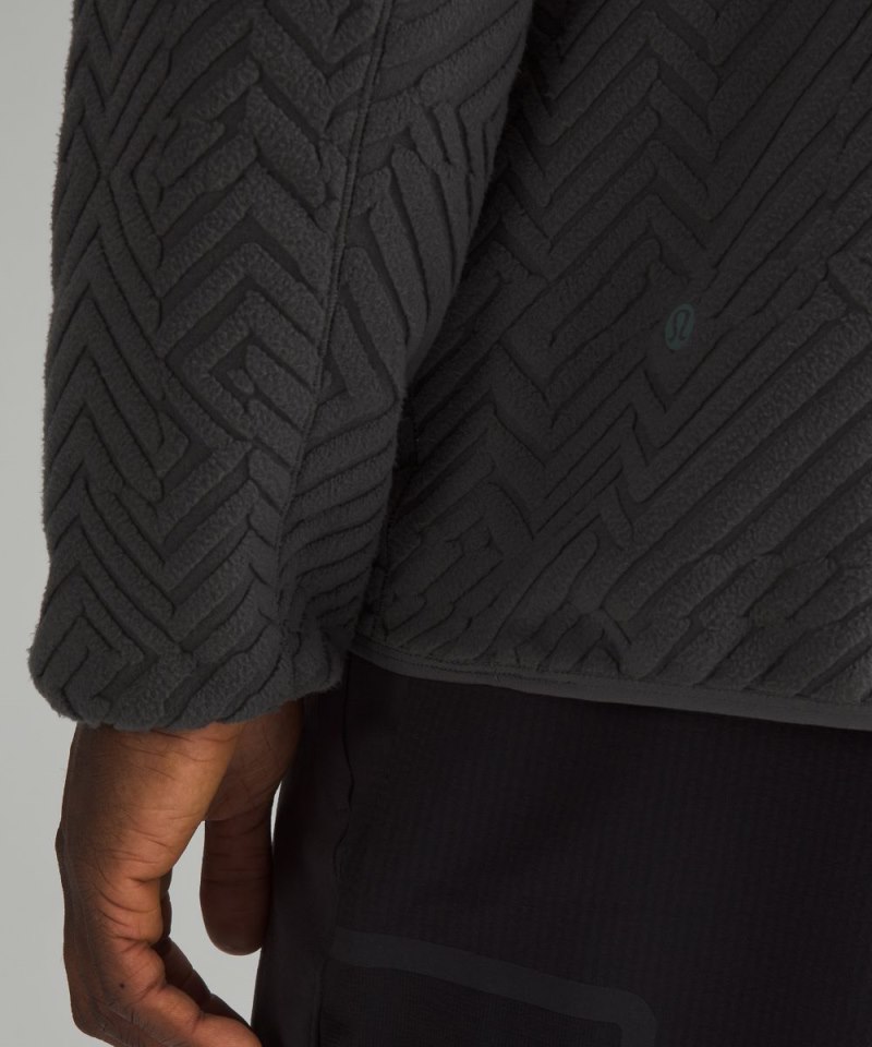 Lululemon Textured Fleece Hiking Half Zip Graphite Grey Online Outlet Sale