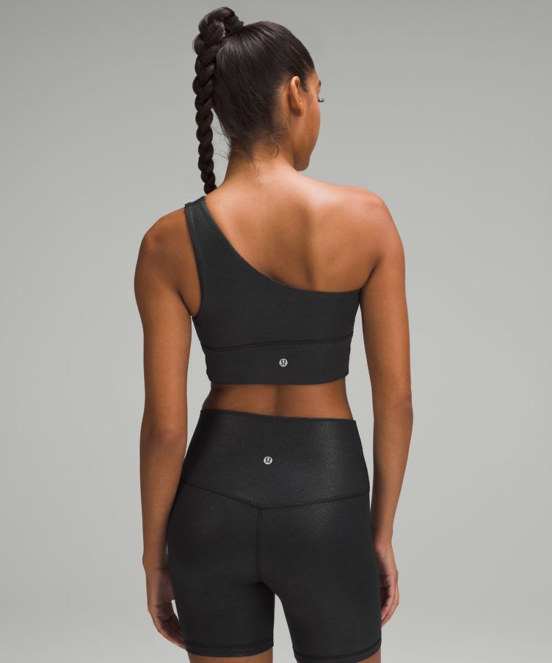 Lululemon lululemon Align™ Asymmetrical Ribbed Bra *Light Support A / B Cup Shine Black Online Outlet Sale