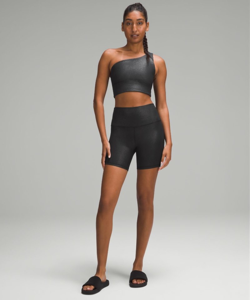 Lululemon lululemon Align™ Asymmetrical Ribbed Bra *Light Support A / B Cup Shine Black Online Outlet Sale