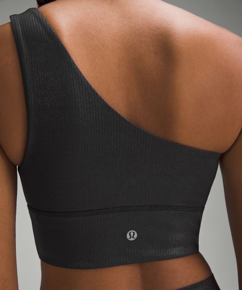 Lululemon lululemon Align™ Asymmetrical Ribbed Bra *Light Support A / B Cup Shine Black Online Outlet Sale