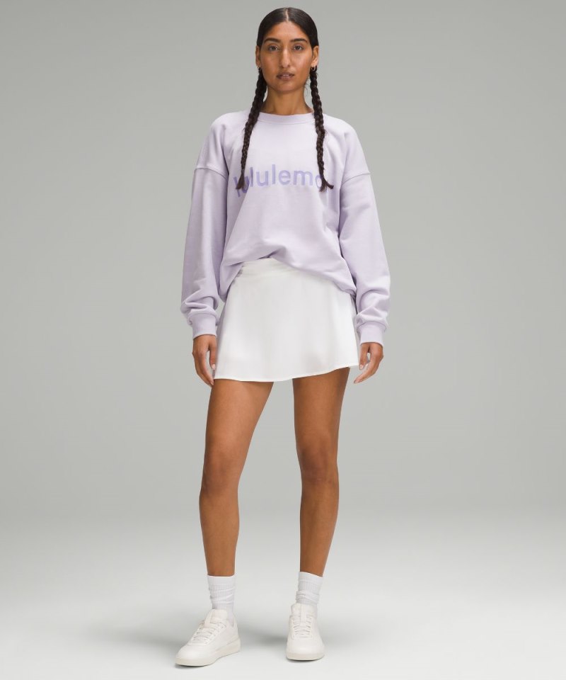 Lululemon Perfectly Oversized Crew *Graphic Lilac Ether Online Outlet Sale