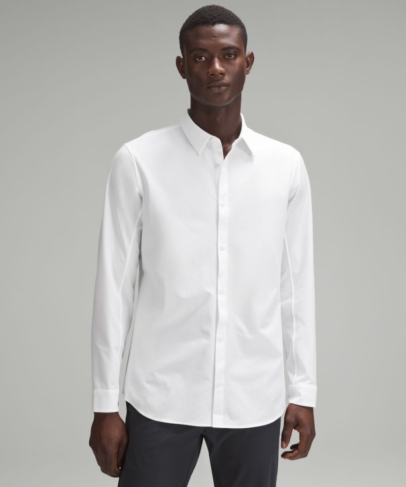 Lululemon New Venture Slim-Fit Long-Sleeve Shirt White Online Outlet Sale