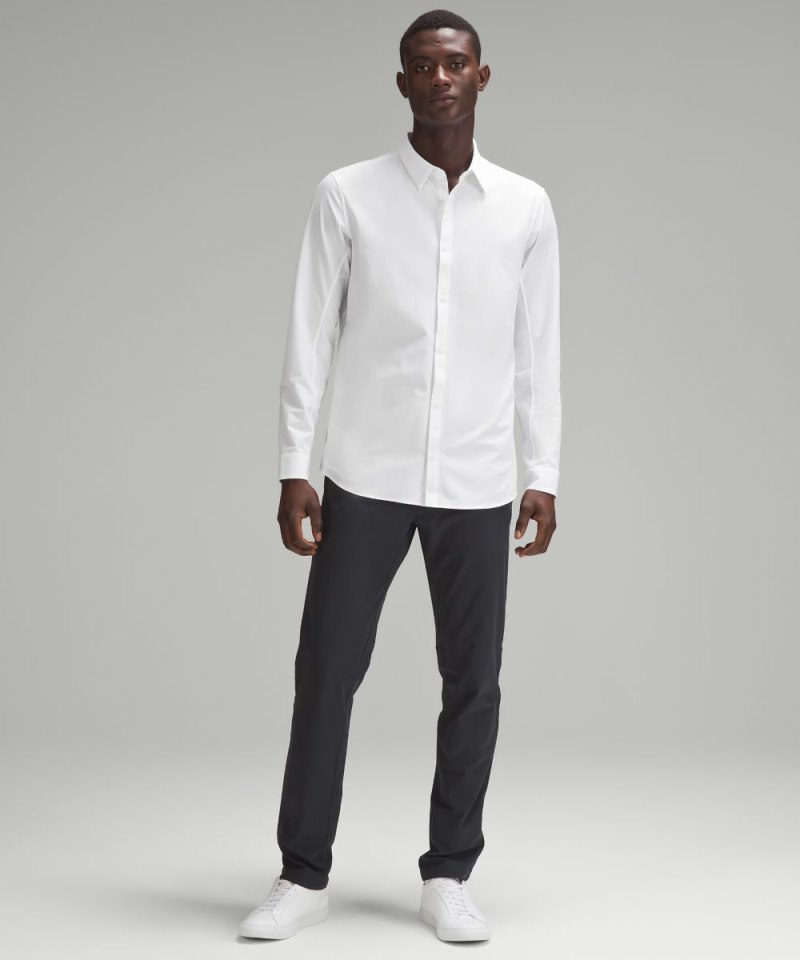 Lululemon New Venture Slim-Fit Long-Sleeve Shirt White Online Outlet Sale