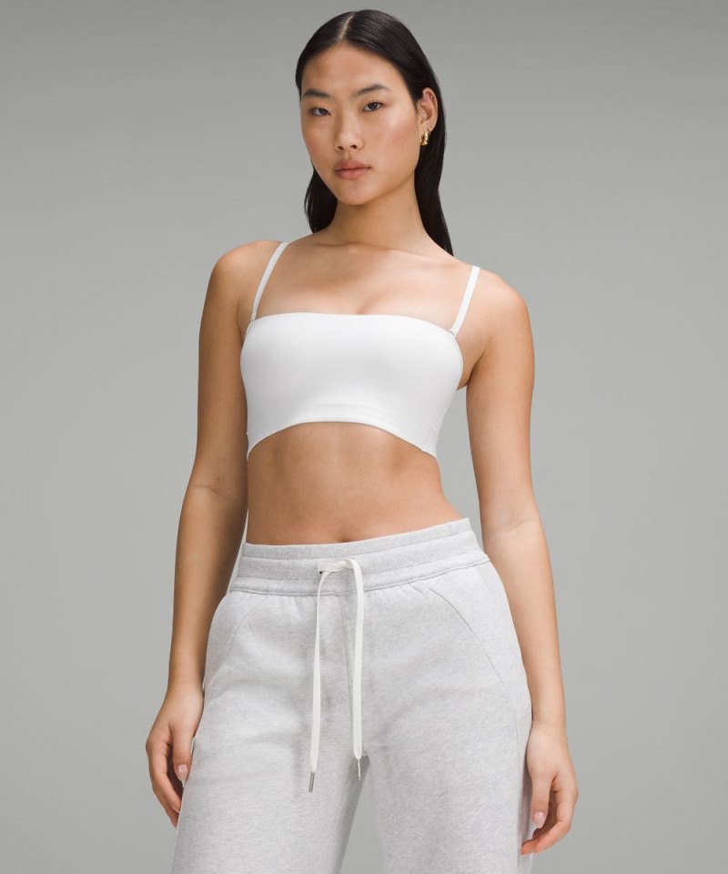 Lululemon Wundermost Ultra-Soft Nulu Bandeau Bralette *A-D Cups White Online Outlet Sale