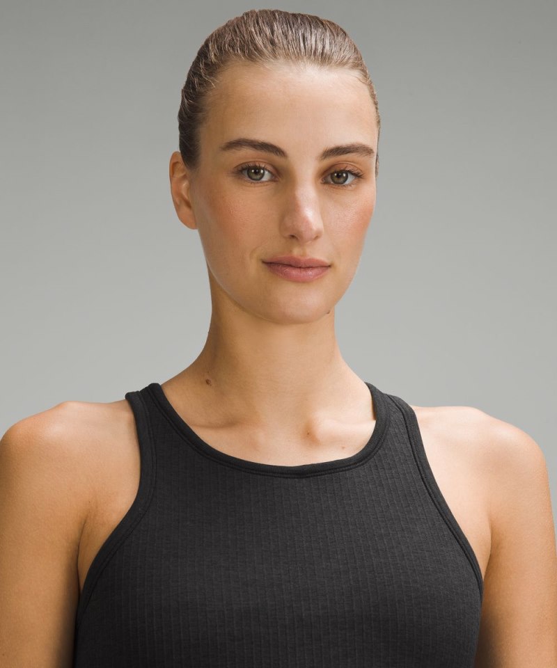 Lululemon Ebb to Street Cropped Racerback Tank Top *Light Support, B / C Cup Black Online Outlet Sale