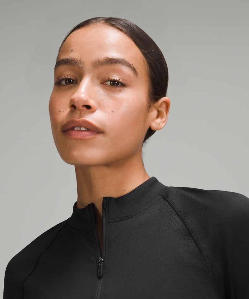 Lululemon Swiftly Tech Mockneck Half Zip 2.0 *Race Length Black / Black (not available) Online Outlet Sale