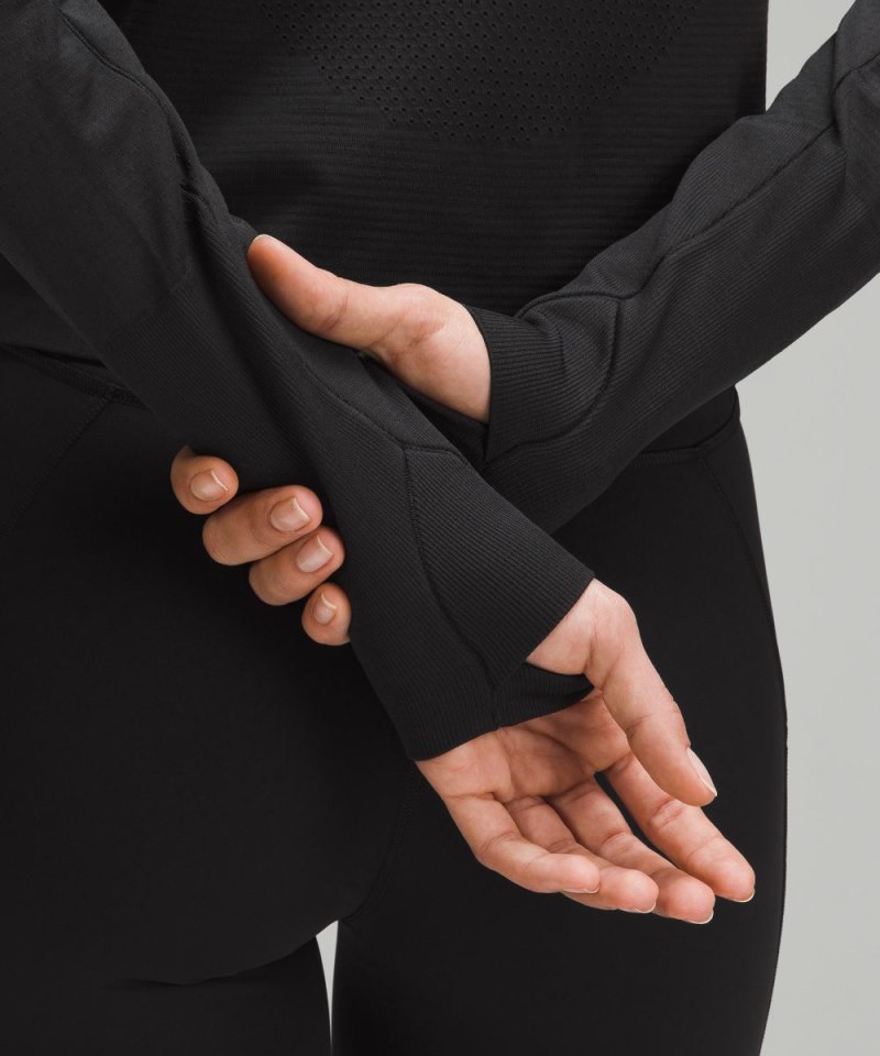 Lululemon Swiftly Tech Mockneck Half Zip 2.0 *Race Length Black / Black (not available) Online Outlet Sale