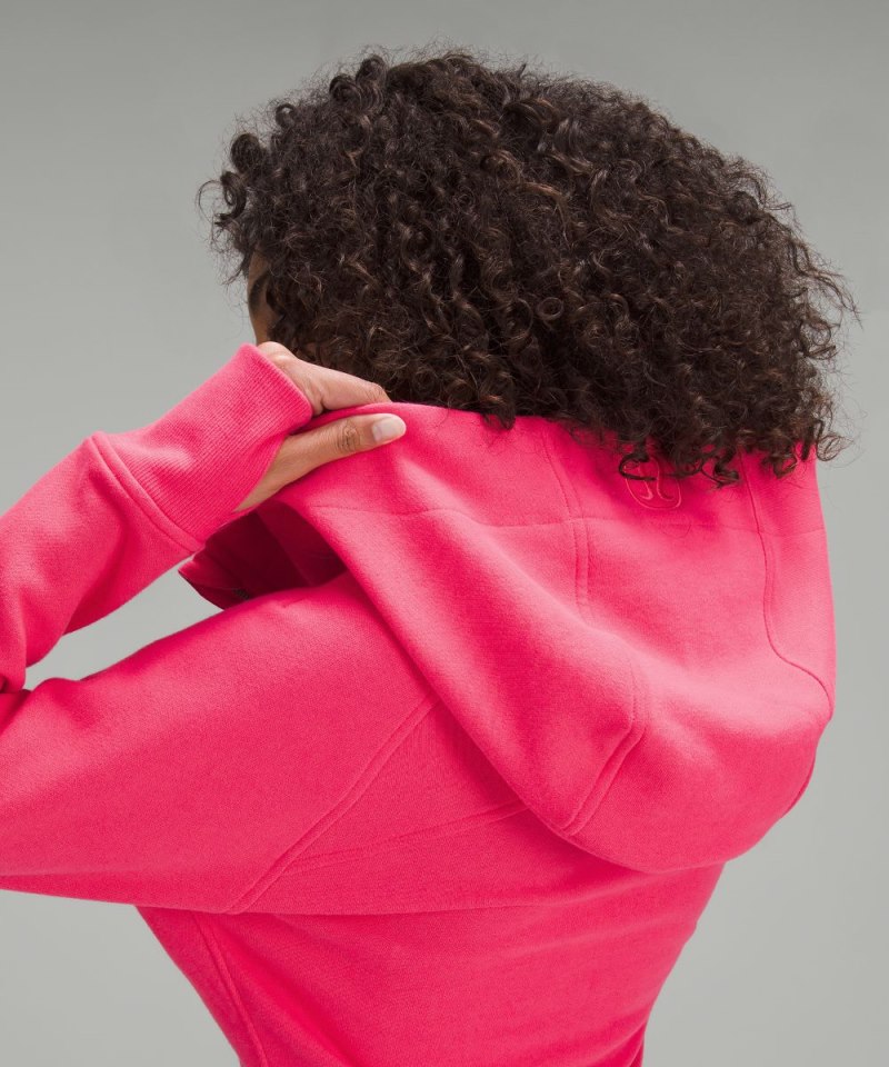 Lululemon Scuba Full-Zip Cropped Hoodie Glaze Pink Online Outlet Sale