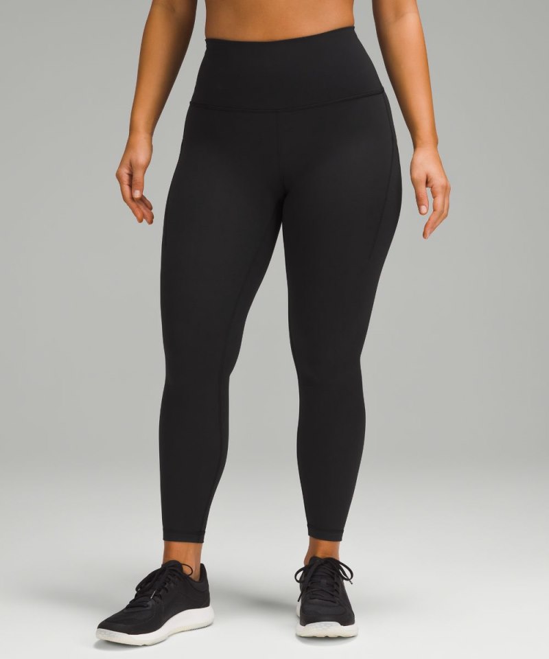 Lululemon Wunder Train Contour Fit High-Rise Tight with Pockets 25" Black Online Outlet Sale