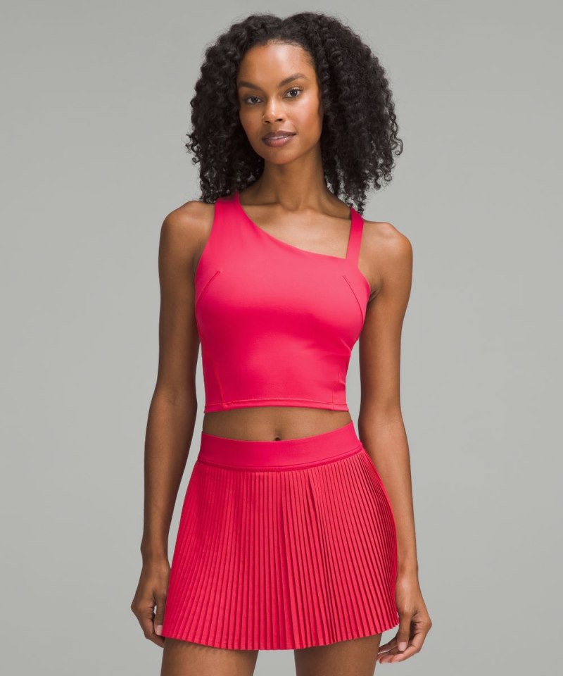 Lululemon Everlux Asymmetrical Tennis Tank Top *Medium Support, B / C Cup Cherry Mist Online Outlet Sale