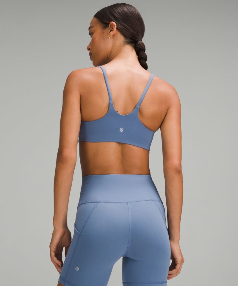 Lululemon Wunder Train Strappy Racer Bra *Light Support, C / D Cup Oasis Blue Online Outlet Sale