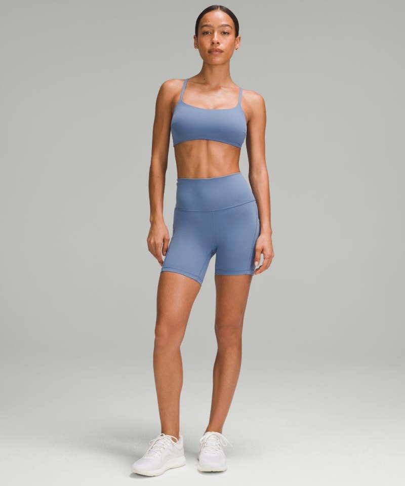 Lululemon Wunder Train Strappy Racer Bra *Light Support, C / D Cup Oasis Blue Online Outlet Sale