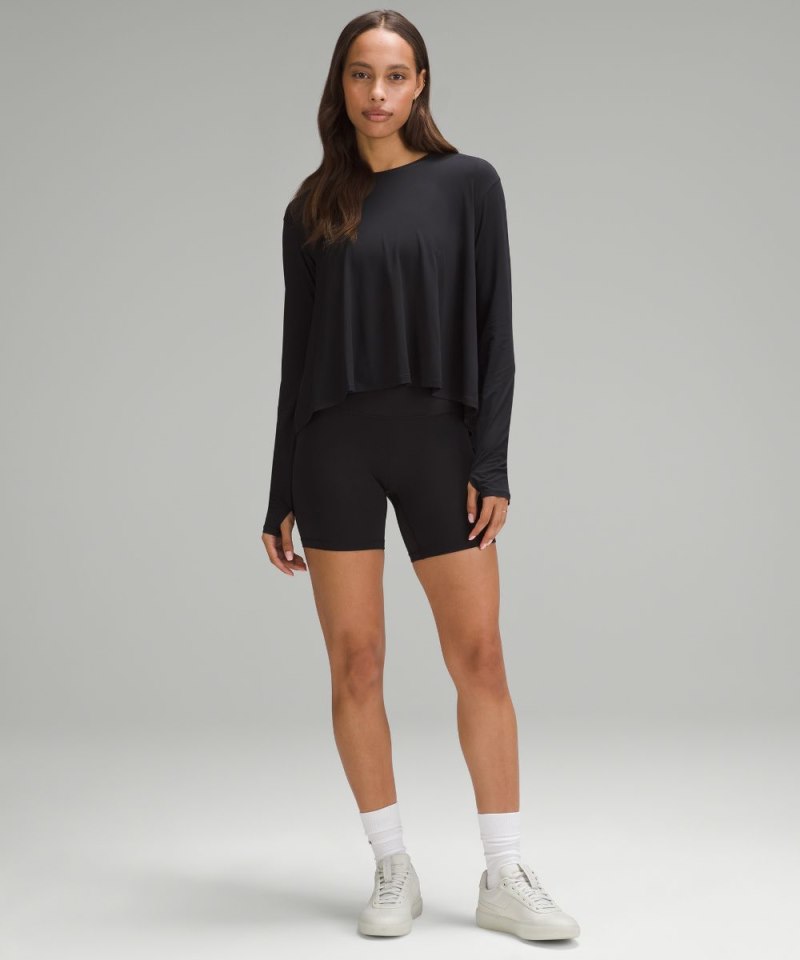 Lululemon Modal Relaxed-Fit Lounge Long-Sleeve Shirt Black Online Outlet Sale
