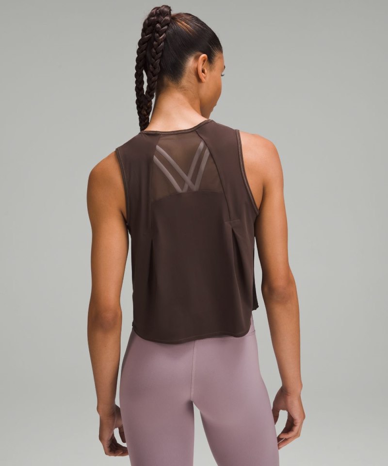 Lululemon Sculpt Cropped Tank Top Espresso (not available) Online Outlet Sale