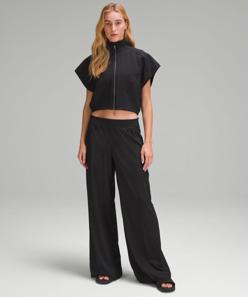 Lululemon Embossed Panel Full Zip Black Online Outlet Sale