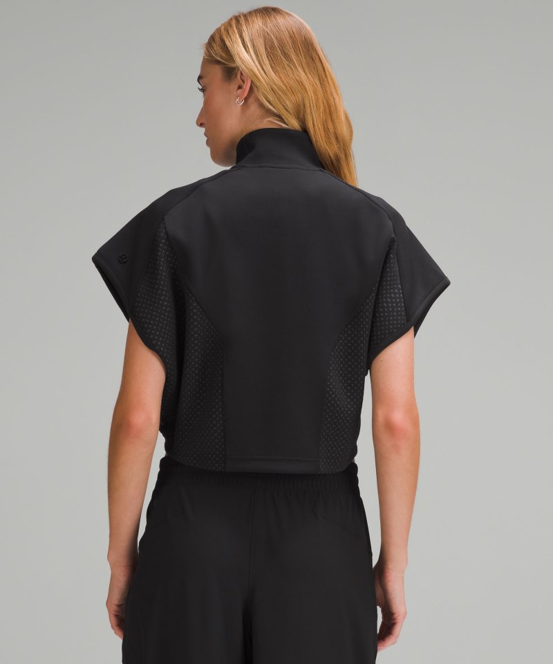 Lululemon Embossed Panel Full Zip Black Online Outlet Sale