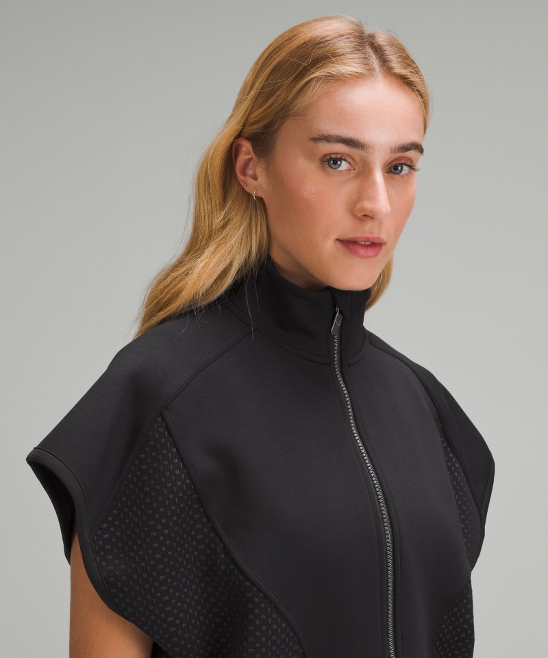 Lululemon Embossed Panel Full Zip Black Online Outlet Sale