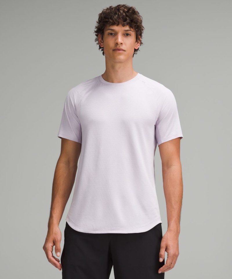 Lululemon License to Train Short-Sleeve Shirt Lilac Ether Online Outlet Sale