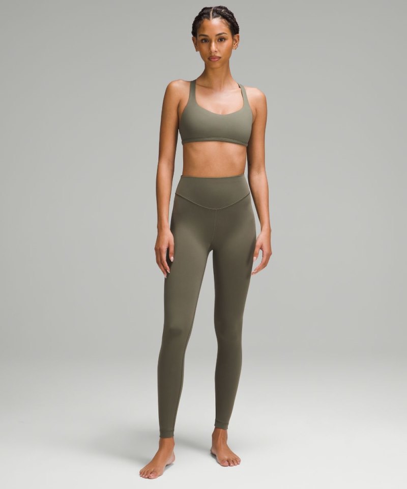 Lululemon Wunder Under SmoothCover High-Rise Tight 28" Army Green Online Outlet Sale