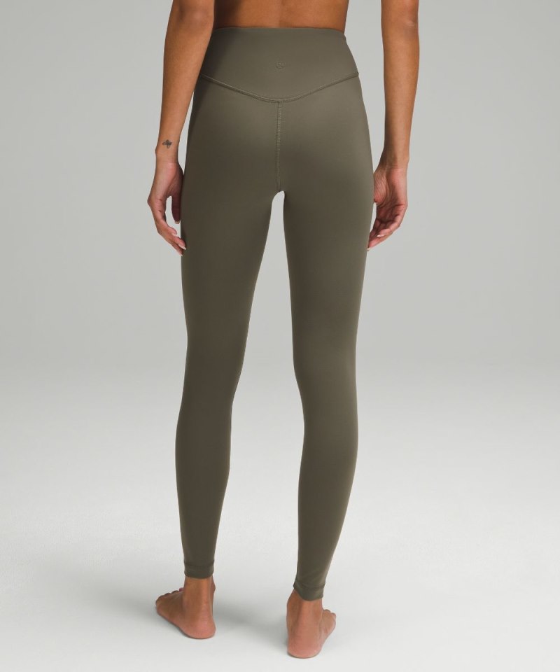 Lululemon Wunder Under SmoothCover High-Rise Tight 28" Army Green Online Outlet Sale
