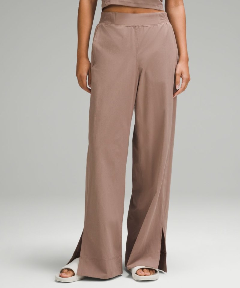 Lululemon Stretch Woven Wide-Leg High-Rise Pant Taupetastic Online Outlet Sale