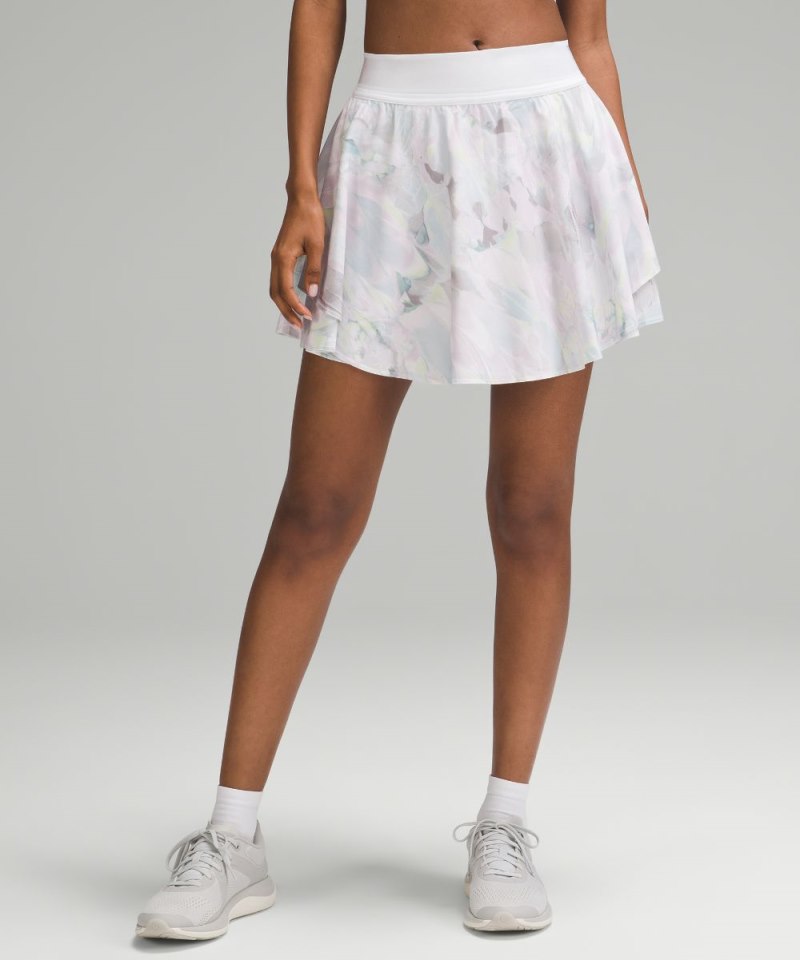 Lululemon Court Rival High-Rise Skirt *Long Nouveau Marble Meadow Sweet Pink Multi Online Outlet Sale