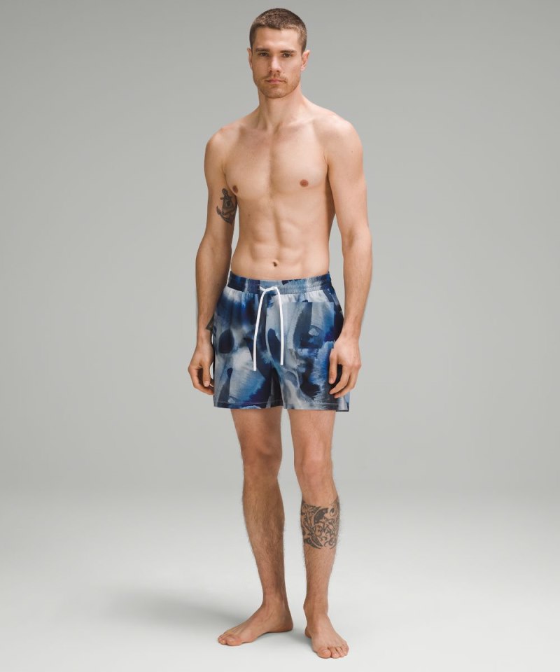 Lululemon Pool Short 5" *Linerless Ink Islands True Navy Multi Online Outlet Sale
