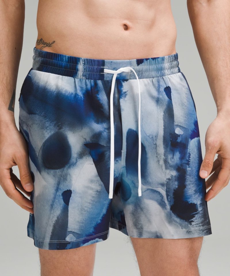 Lululemon Pool Short 5" *Linerless Ink Islands True Navy Multi Online Outlet Sale
