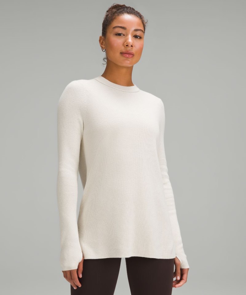 Lululemon Take It All In Cotton-Blend Sweater White Opal Online Outlet Sale