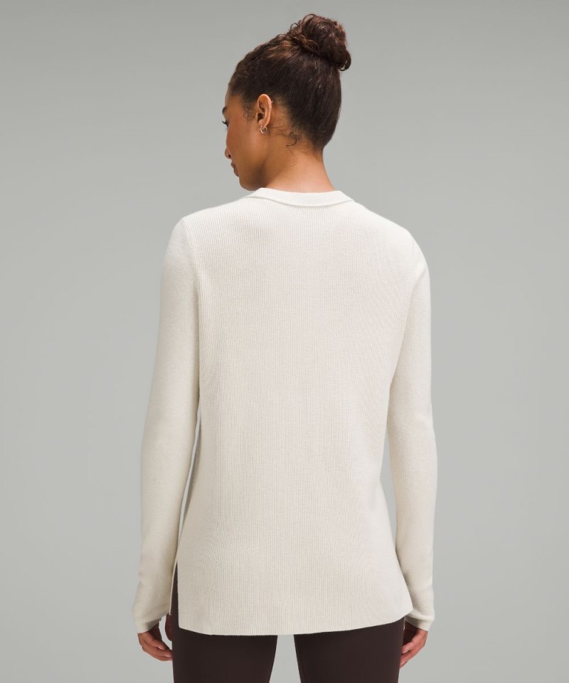 Lululemon Take It All In Cotton-Blend Sweater White Opal Online Outlet Sale