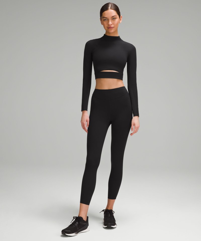 Lululemon Nulux Reflective High-Rise Track Tight 25" Black Online Outlet Sale