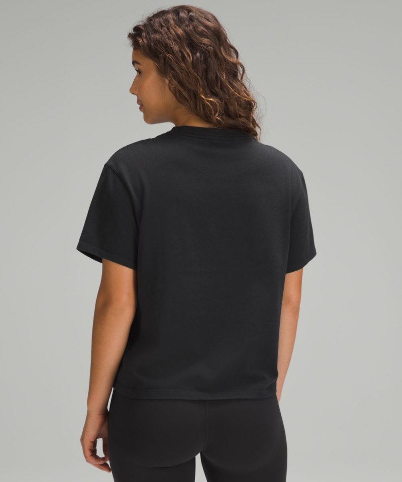 Lululemon Relaxed-Fit Cotton Jersey T-Shirt Black Online Outlet Sale