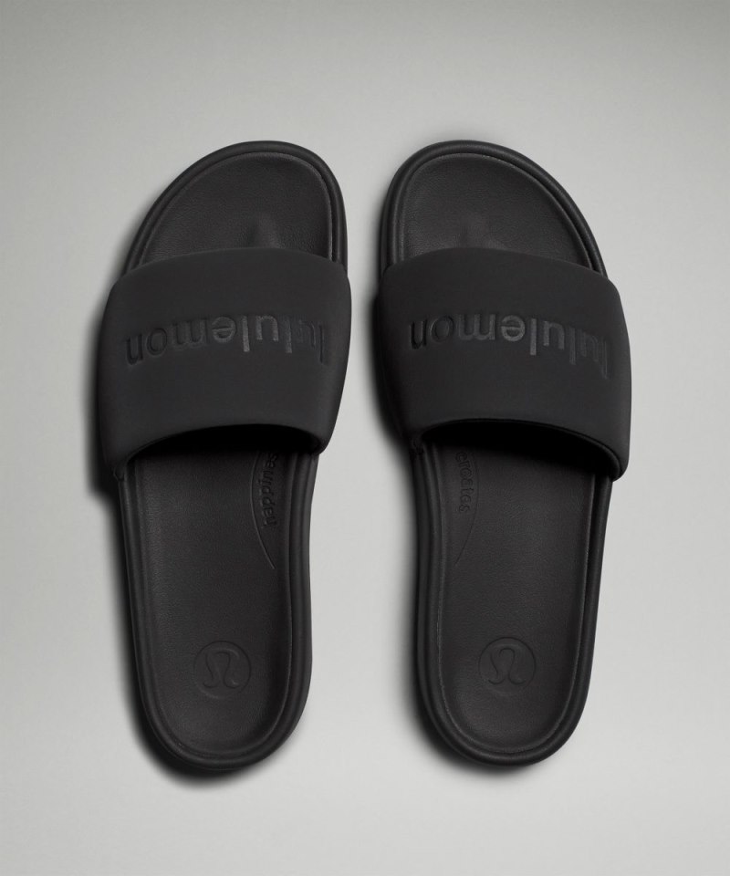 Lululemon restfeel Men's Slide *Graphic Black / Black / Black Online Outlet Sale
