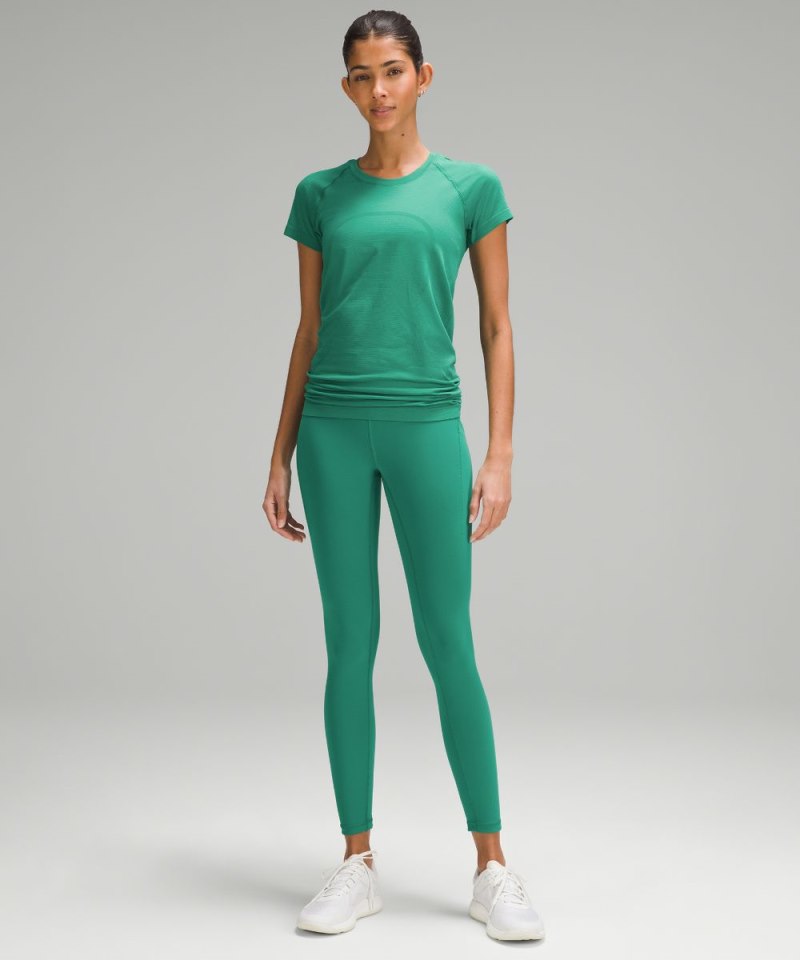 Lululemon Swiftly Tech Short-Sleeve Shirt 2.0 *Hip Length Cascadia Green / Cascadia Green Online Outlet Sale