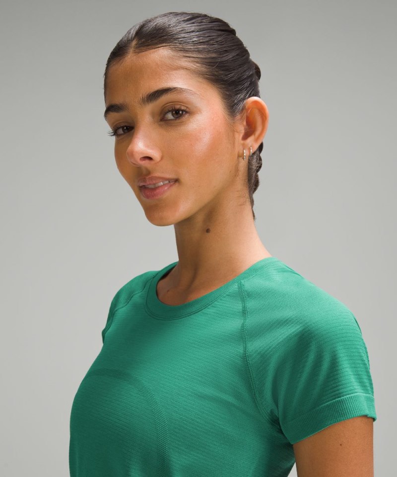 Lululemon Swiftly Tech Short-Sleeve Shirt 2.0 *Hip Length Cascadia Green / Cascadia Green Online Outlet Sale
