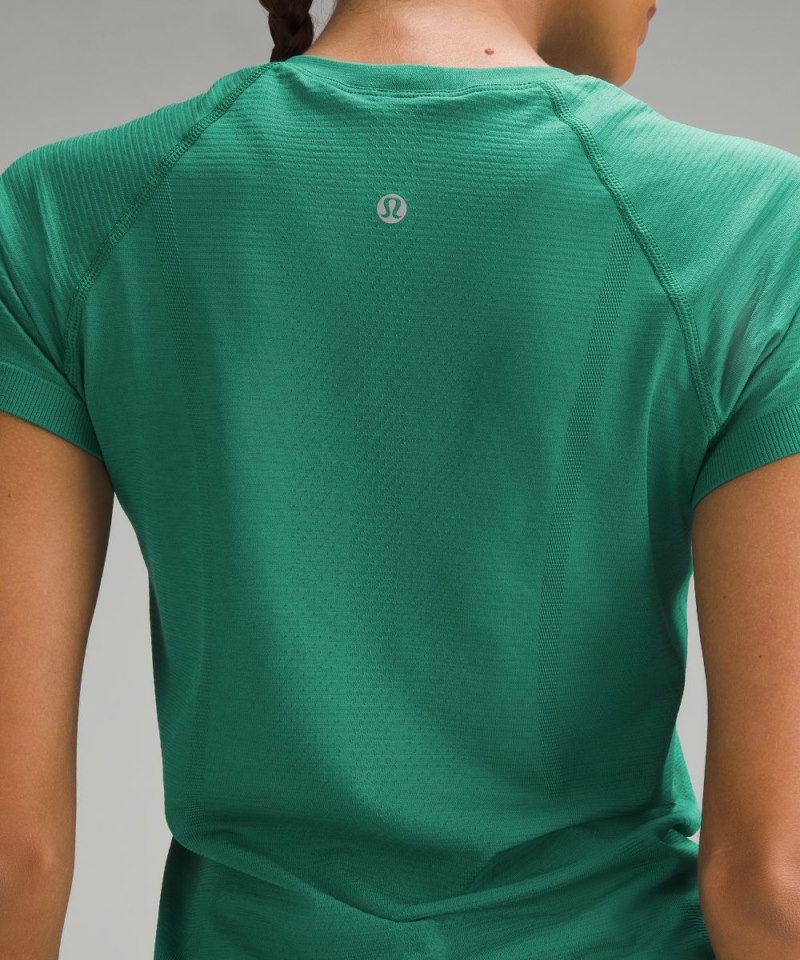 Lululemon Swiftly Tech Short-Sleeve Shirt 2.0 *Hip Length Cascadia Green / Cascadia Green Online Outlet Sale