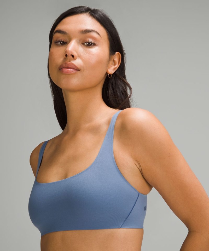 Lululemon Wundermost Ultra-Soft Nulu Scoop-Neck Bralette A–D Cups Oasis Blue Online Outlet Sale