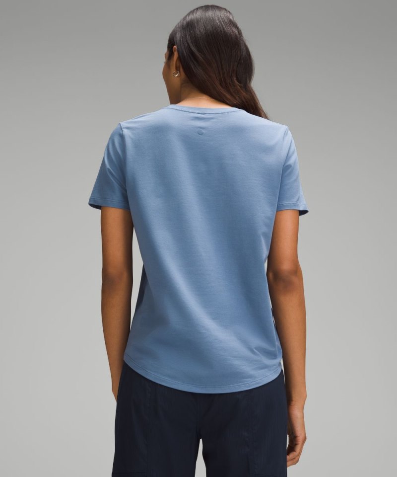 Lululemon Love Curved-Hem Crewneck T-Shirt Oasis Blue Online Outlet Sale