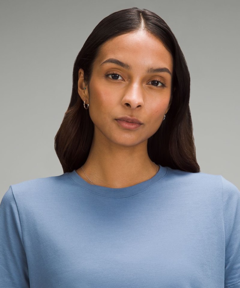 Lululemon Love Curved-Hem Crewneck T-Shirt Oasis Blue Online Outlet Sale