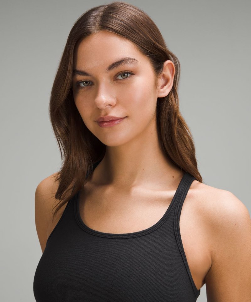 Lululemon Hold Tight Thin Strap Racerback Tank Top Black Online Outlet Sale